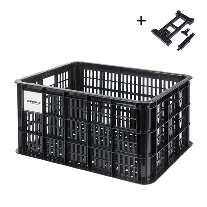 Basil, Bicycle Crate L, Basket, Black