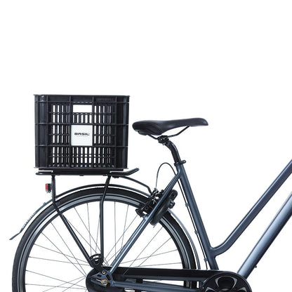 Basil, Bicycle Crate L, Basket, Black