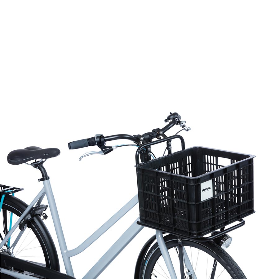 Basil, Bicycle Crate L, Basket, Black