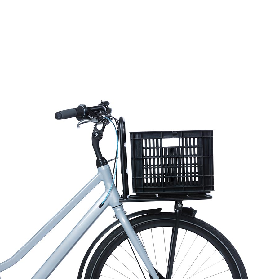 Basil, Bicycle Crate L, Basket, Black