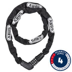 Abus, Steel-O-Chain 5805C Chain with combination lock, 5mm x 75cm (5mm x 2.5'), Black