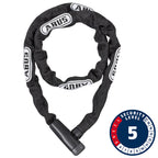 Abus, Steel-O-Chain 5805K Chain with key lock, 5mm x 75cm (5mm x 2.5'), Black