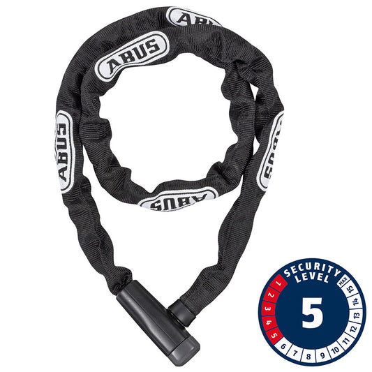 Abus, Steel-O-Chain 5805K Chain with key lock, 5mm x 75cm (5mm x 2.5'), Black