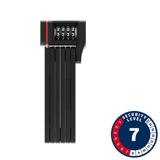 Abus, Bordo uGrip 5700C, Folding Lock, Combination, 80cm, 2.6', 5mm, Black