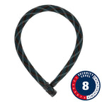 Abus, IvyTex IVERA 7210K, Chain Lock, Key, 7mm, 85cm, 2.8', Sparkling Orange