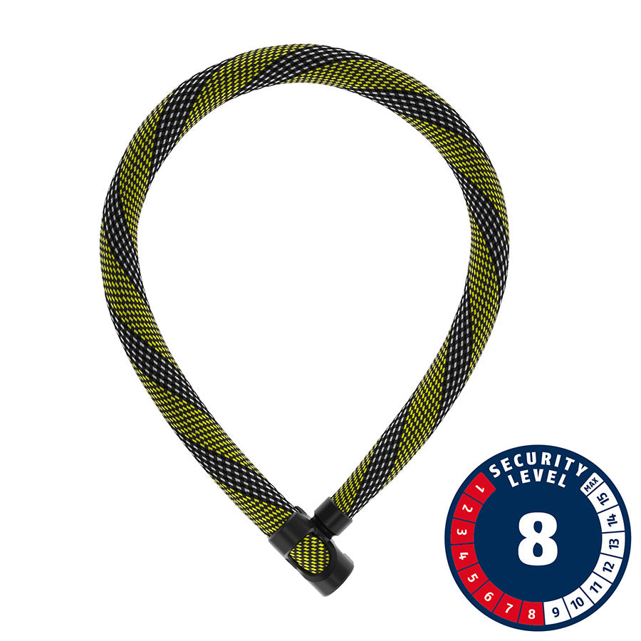 Abus, IvyTex IVERA 7210K, Chain Lock, Key, 7mm, 85cm, 2.8', Sparkling Orange