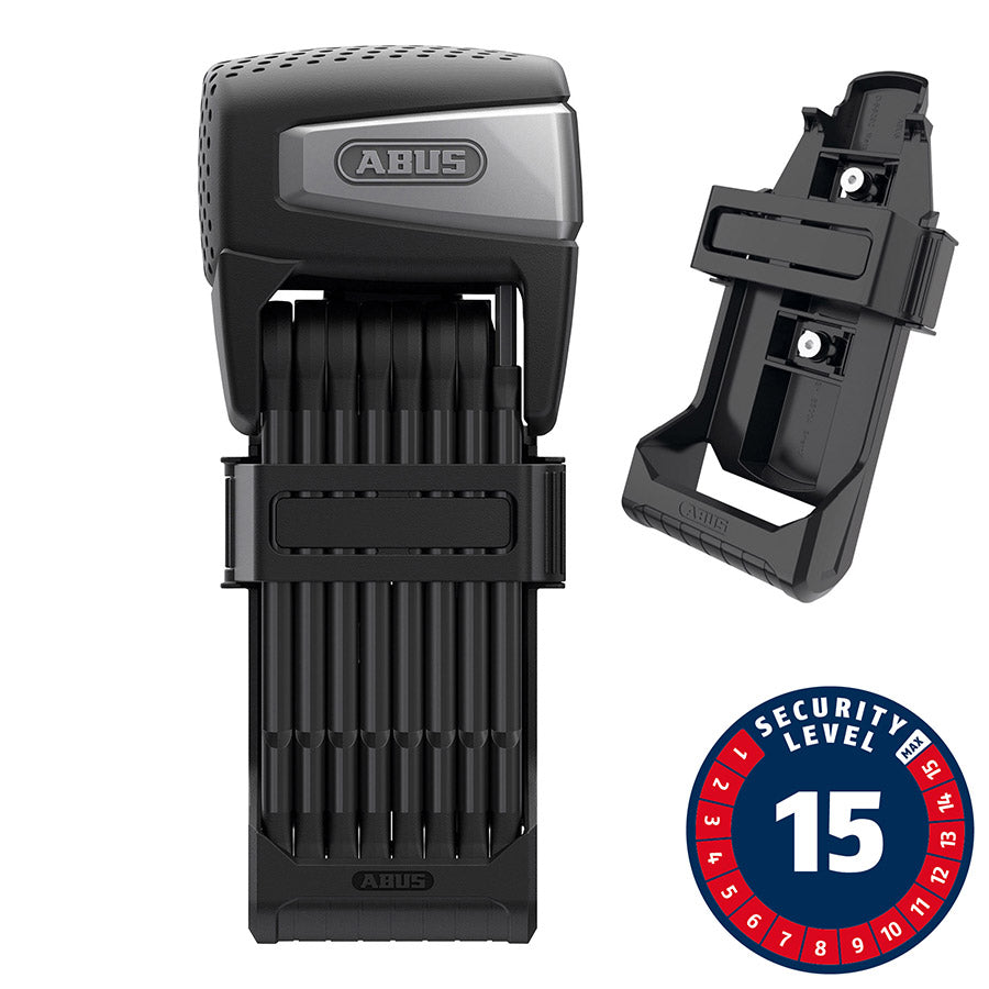 Abus, Bordo Smart X 6500A, Folding Lock, Smart, 110cm, 5mm, Black, No remote, Requires phone app