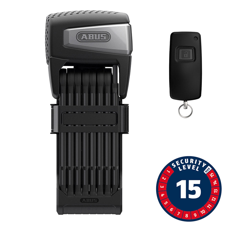 Abus, Bordo Smart X 6500A, Folding Lock, Smart, 110cm, 5mm, Black, No remote, Requires phone app