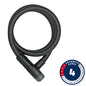 Abus, 6412K, Cable lock, Key, 12mm, 85cm, Black