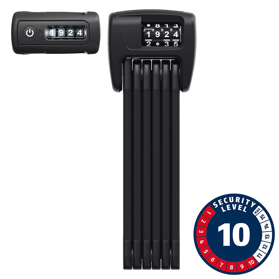 Abus, Bordo 6000C, Folding Lock, Combination, 5mm, 90cm, 3', SH, Black