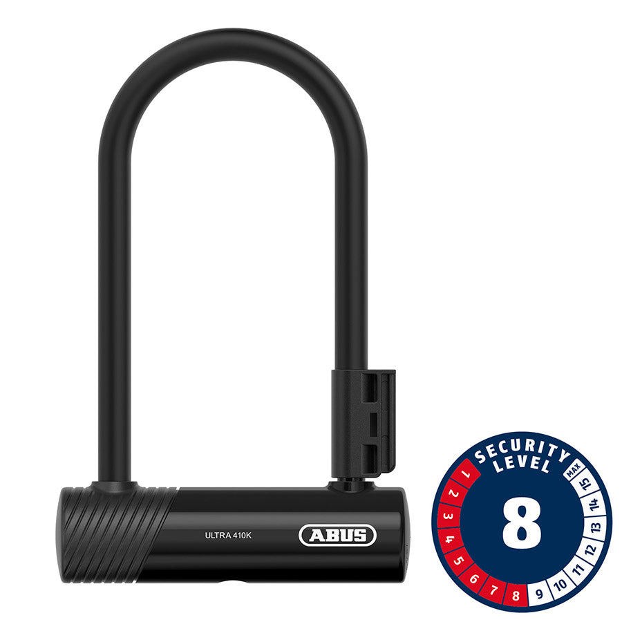 Abus, Ultra 410K Mini, U-Lock, Key, 12mm, 150x180mm, 5.9''x7'', SH34, Black