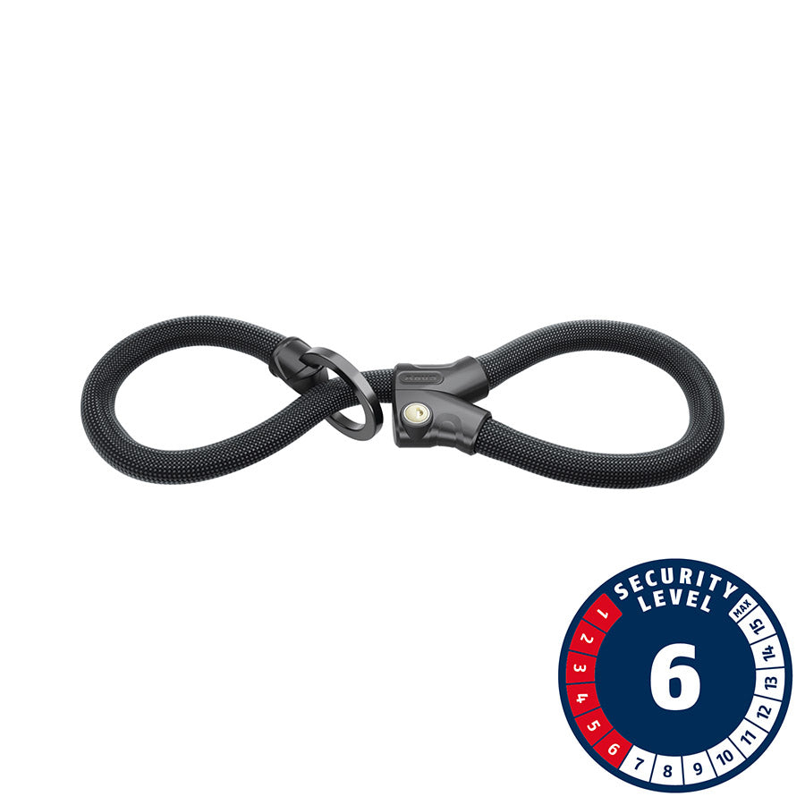 Abus, Infinity Loop Plus 1806K, Chain Lock, Key, 6mm, 140cm, 4.6', Black