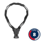 Abus, Yardo, Chain Lock, Fingerprint, 7mm, 110cm, 3.6', Black
