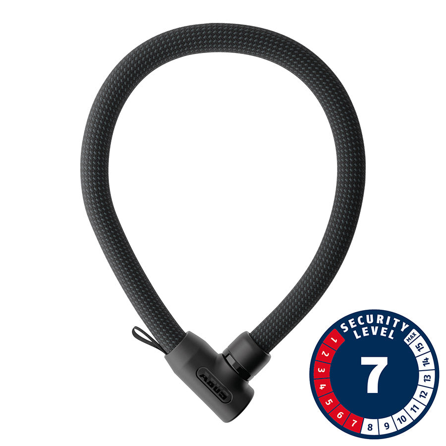 Abus, Yarnit 4004K, Chain Lock, Key, 4mm, 85cm, 2.8', Black