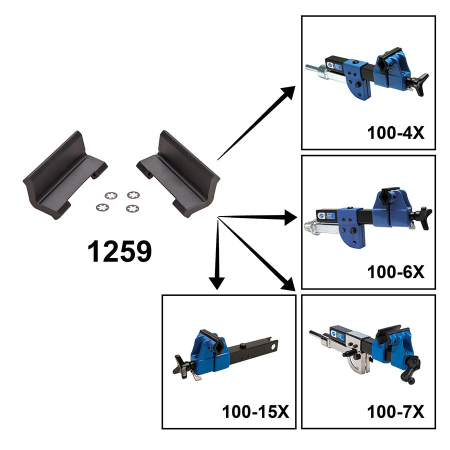 Park Tool, 468G Rubber Covers With Double Cable Groove For PCS-1 & PCS-2, Grey