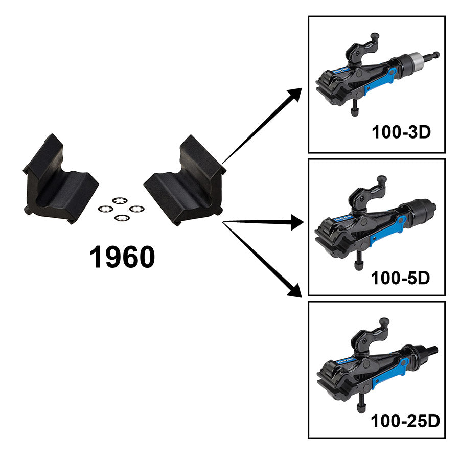 Park Tool, 468G Rubber Covers With Double Cable Groove For PCS-1 & PCS-2, Grey