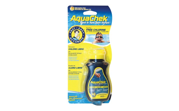 Test 50 bandelettes Aquachek jaune  4 en 1